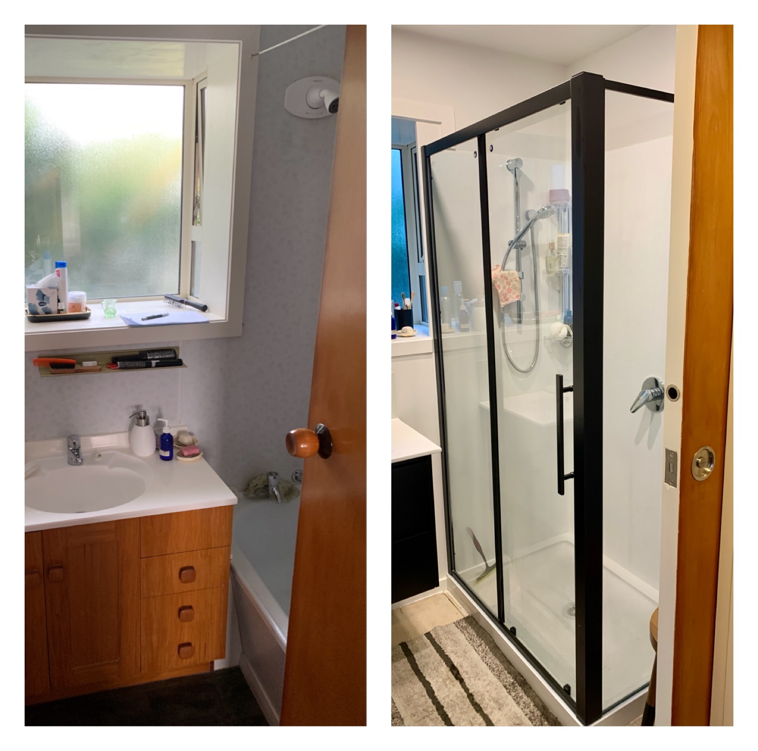 Before-and-after bathroom project image supplied by AA Bathrooms